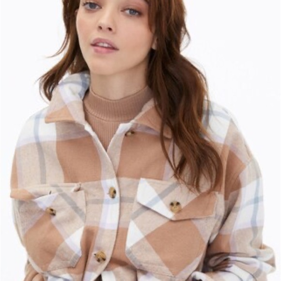 Aeropostale Multicolor Plaid Flannel Shacket - Picture 14 of 14